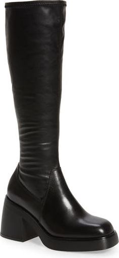 Vagabond Shoemakers Brooke Knee High Platform Boot | Nordstrom Vagabond Shoemakers, Knee High Platform Boots, Platform Boots Women, Color Pad, 500 Miles, Girly Shoes, Swag Shoes, Chunky Platform, Trim Color