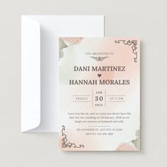 a wedding card with the words you are married on it and an envelope in front