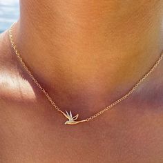 14k Gold-Filled + 14k Gold-Dipped Bird Of Paradise Flower Measurement: 3/8 X 3/4” Chain Length: 15” + 2” Extension Spring Ring Clasp Also Available In Sterling Silver Bird Of Paradise Necklace, Bird Of Paradise Flower, Birds Of Paradise Flower, Bird Necklace, Bird Jewelry, Bird Of Paradise, Gold Dipped, Birds Of Paradise, Flower Necklace