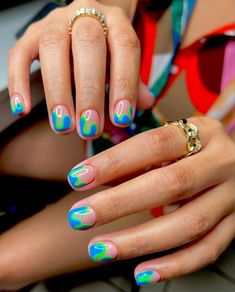 Europe Summer Nails, Youtube Style, Newyear Gift, Inspiration Story, Kutek Disney, Summer Nail Ideas, Pandora Ring, Colorful Nail