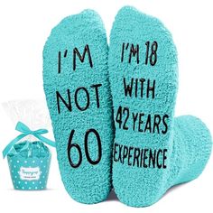 i'm not with 42 years experience socks and cupcake gift set for women