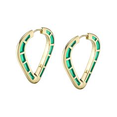 Plique-á-jour translucent enamel windows 18k Italian Yellow Gold Designed and created in Los Angeles California. Broken English Jewelry, Plique A Jour, Marquise Earrings, Stained Glass Effect, Blue Tourmaline, Sleeping Beauty Turquoise, Enamels, Gold Hands, Green Enamel