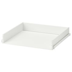 a white tray with two compartments on the bottom