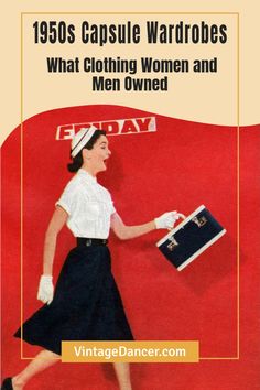 What did the average 1950s woman have in her wardrobe? How much did she spend on clothing? How often did she buy new clothes? ⁣ These questions and more are answered using data from economic surveys in the 1950s and 1960s. ⁣ Create your own authentic 1950s capsule wardrobe plan today. ⁣ 1950s Capsule Wardrobe, 1950s Casual Outfits, Vintage Dancer, Vintage Capsule Wardrobe, Wardrobe Plan, Capsule Wardrobe Planning, Fancy Sweater, Workwear Capsule Wardrobe, Retro Wardrobe