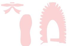 the silhouettes of shoes are shown in pink