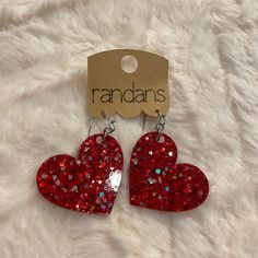 Randans is family owned and operated in Fort pierce , FL. All items are handcrafted! These earrings are the most lightweight and comfortable earrings you’ll ever wear. With over 100 styles and 200 colors, you’re sure to find something perfect for any occasion. What material are these made of? Randans are handmade with glitter and resin. The glitter is encased in resin and will not flake or peel off. The ear wires are stainless steel. Most people with metal sensitivities can wear stainless steel. Comfortable Earrings, Fort Pierce, Resin Glitter, Glitter Earrings, Glitter Hearts, Red Glitter, Ear Wires, Fort, Glitter