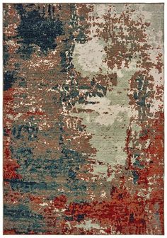 Montage 92L Blue Rust Rug - Rug & Home Teal And Rust, Rust Rug, Rust Area Rug, Bassett Furniture, Carpet Stains, Icy Blue, Grey Green, Eclectic Decor, Indoor Area Rugs