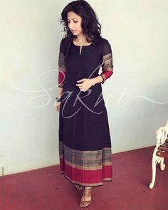 Cotton Dresses Online, Pure Cotton Dress, Black Cotton Dresses, Kurti Neck