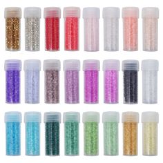 PRICES MAY VARY. Color: 22 Matte Transparent Colors AB Finish + 2 Silver-Lined Colors Bead size: 12/0 (2mm); Hole size: around 0.7mm. Almost uniform size. Quantity: Sold per 120 Gram pkg. 5 Gram each color. Cute plastic bottle make the beads easy carry and storage. Purpose: These uniform seed beads offer you an amazing variety of colors to meet your insperation. They are very nice for bead weaving projects, as well as designs that combine them with other seed beads. Warm Tip: They’re all pretty Friendship Earrings, Pretty Crafts, Toilet Paper Crafts, Beads Pictures, Craft Jewelry, Weaving Projects, Colorful Earrings, Bead Stringing, Pony Beads