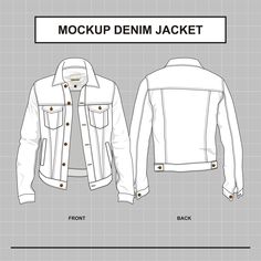 This is a Vector Template/Mockup for Denim Jacket.  What is Vector Image? Vector Image is an artwork made up of points, lines, and curves, rather than solid colored square pixels. It means no matter how much you resize it, it will remain smooth and crisp, it will never blur. Vector Image can not be open if you don't have the software to open them (such as Adobe Illustrator, Corel Draw, etc.). It will failed to open if you use the wrong software such as Adobe Photoshop (it will converted to pixelated bitmap file thus you will no longer be able to edit it). There are several Vector Files that you will get in the downloaded files. You can freely edit, resize and change the color of the file in the corresponding Software such as Adobe Illustrator, Corel Draw, etc. Note that this is a Digital P Denim Jacket Mockup, Blank Mockup, Jeans Drawing, Jacket Drawing, Ribbed Jacket, Jean Jacket Men, Diy Jacket, Tech Pack, Image Vector