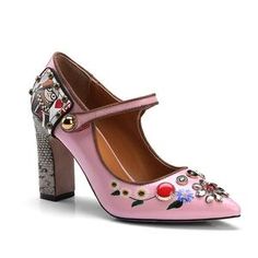 Crystal Embroidery Platform Heels | mygoodyshop.com – MyGoodyShop Trendy Embellished Block Heels, Embellished Ankle Strap Heels For Spring, Spring Embellished Heels With Ankle Strap, Spring Embellished Ankle Strap Heels, Spring Floral Embroidered Block Heels, Party Heels With Floral Embroidery And Round Toe, Elegant Heels With Floral Embroidery And Round Toe, Embroidered Heels For Summer Formal Events, Spring Embellished High Heels