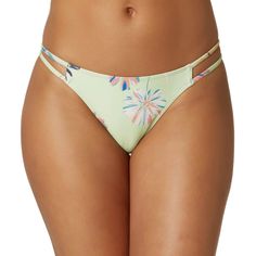 Fully Lined Double Straps At Hip 85% Polyamide 15% Elastane Green Swimwear For Surfing In Spring, Green Swimwear For Surfing, Green Surfing Swimwear For Spring, Spring Surfing Bottoms, Cheeky Swimsuit Bottoms, Bright Swimwear, Oneill Womens, Surf Bikinis, Frankies Bikinis