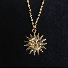 Retro Style Sun And Moon Necklace - Nwot - Metal: Alloy - Chain Length: 18-20” - Always Open To Offers :) Trio Necklace, Convertible Necklace, Sun And Moon Necklace, Princess Necklace, Blue Beaded Necklace, Gem Necklace, Mother Of Pearl Necklace, Gold Heart Necklace, Chunky Beads