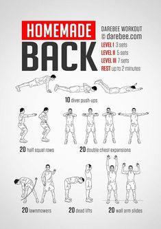 a poster showing how to do back exercises