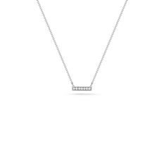 One of our most coveted items, this gold and diamond bar necklace is a DRD favorite. This dainty diamond bar necklace is the perfect piece of minimal jewelry for everyday wear. Made of 14k gold and pavé-set diamonds, this bar necklace looks amazing alone or layered. It pairs well with everything in your jewelry box. Wear it with anything from an understated tee to a little black dress. Seen on celebrities every day and on the red carpet, this piece makes a great gift for a loved one or for yourself. This gold bar necklace comes in 14k white, yellow, and rose gold and features a delicate diamond-cut mini-chain with a spring-ring clasp. The diamond bar is always 14k white gold, so the yellow and rose gold options are two-tone. 14 Karat Gold 0.04 Diamond Carat Weight Bar is 9mm in Width Avail Rose Bar, Weight Bar, Bar Necklaces, Dana Rebecca Designs, Rose Diamond, Diamond Bar Necklace, Kids Bracelets, Buddha Pendant, Gold Bar Necklace