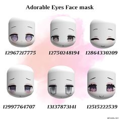 an image of different facial expressions on the face and eyes in various positions, with text above them