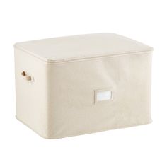 a white storage box on a white background