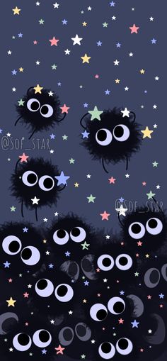 an image of some cartoon eyes and stars