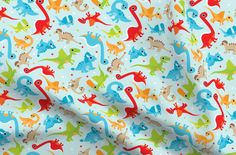 a white background with colorful dinosaurs and stars on it, as well as a ruler