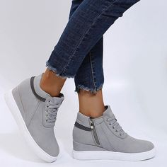 Autumn Shoes Comfortable Casual Breathable Round Lace Up Toe Pumps Wedges Single Women's Women's Casual Shoes! Dress Up A T In A Casual Way Casual Wedges, Wedges Style, Gym Shoes, Round Toe Heels, Wedge Sneakers, Fall Shoes, Womens Wedges, Heeled Loafers, Casual Shoes Women