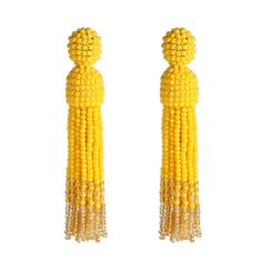 Champagne Gold Bead Tassel Earring -oscar de la renta tassel earrings Yellow Tassel Drop Earrings With Dangling Beads, Yellow Round Bead Earrings For Party, Yellow Tassel Earrings With Dangling Beads As Gift, Yellow Tassel Earrings As Gift, Yellow Dangle Tassel Earrings Gift, Yellow Dangling Beads Earrings For Party, Yellow Beaded Tassel Earrings As Gift, Yellow Dangle Tassel Earrings For Party, Yellow Tassel Drop Earrings For Party