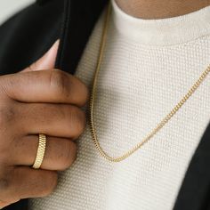 The Nova Ring collection combines simple elegance with the durability of stainless steel. Each ring is unique and showcases a different aspect of modern design.- MATERIAL TYPE: 316L stainless steel, 18K gold PVD plated- FINISH: Brushed gold