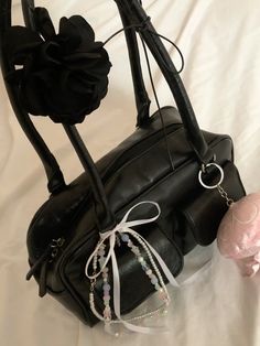 Stand Oil Bag, Cute Stuff, Bag Aesthetic, Purse, Beads, Pink, Black