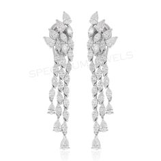 SI/H Marquise Pear Diamond Chandelier Earrings 14k White Solid Gold 3.90 Ct. Diamond Chandelier Earrings, Diamond Chandelier, White Gold Earrings, White Solid, Pear Diamond, Diamond Clarity, Wedding Earrings, Chandelier Earrings, Jewelry Inspiration