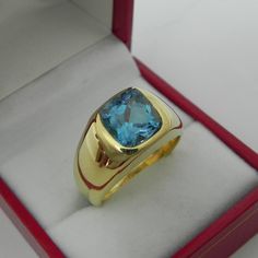 Blue Topaz Ring Gold, London Blue, London Blue Topaz, Blue Topaz Ring, Topaz Ring, Yellow Gold Rings, Blue Topaz, Topaz, Statement Rings