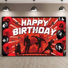 PRICES MAY VARY. Polyester Large enough: this ninja birthday backdrop measures 180 x 110 cm/ 70.8 x 43.3 inch; It is large enough for the party themed decoration so that your guests can fully feel the hot party atmosphere and impress them, adding an extra touch to the birthday party theme Quality material: this background cloth is made of polyester fabric and it can be washed in the washing machine; Lightweight, non-toxic, no odd smell, soft, reusable and durable Easy to use: this ninja party de Ninja Party Favors, Ninja Themed Birthday Party, Ninja Party Favor, Ninja Birthday Party, Diy Birthday Backdrop, Ninja Birthday Parties, Happy Birthday Backdrop, Ninja Birthday, Unique Party Themes