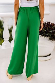 bright green wide leg pants Trendy High Waist Wide Leg Pants For Date Night, Green Wide Leg Pants For Night Out In Summer, Green Wide Leg Pants For Day Out, Wide Leg Pants For Date Night In Summer, Casual High Waist Pants For Date Night, High-waisted Wide Leg Pants For Day Out, Night Out Wide Leg Pants With Elastic Waistband, Solid Color High-waisted Wide Leg Pants For Day Out, Chic Solid Color Wide Leg Pants For Loungewear