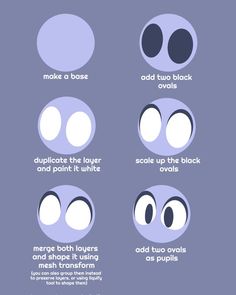 an image of different types of eyes and how to make them look like they are