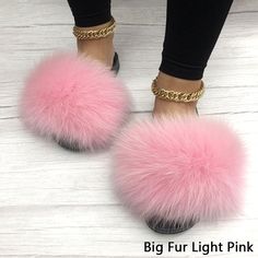 Only $82.95! Women's Light Gray Summer Big Fluffy Real Fox Fur House Slippers #womenshoesimport #womenshoesonline #womenshoestore #womenshoesstyle #womenshoestyle #womenshoesph #womenshoesoninstagram #shoestore #shoestyle #shoesaddict #shoesforsale #womenshoesforsale #womenshoes Flip Flops Women, Indoor Slides, Fur Sandals, Fluffy Slippers, Slippers Summer, Pink Fur, Slides Women, Fur Slippers, Women Shoes Online