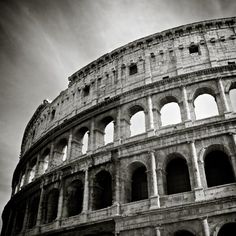 black and white photograph of the colossion in rome