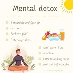 In a busy world it is important to mentally detox so you can reset your mind in order to be productive and at your best ⭐️ here are some tips on how to improve your mental and physical health. Follow the link to see more 🌼   - #meditate #wellness #wellbeing #mentalwellness #healthcaretips #healthtipsforhealthylife #selfcaretips  #healthyliving #mindfulness #brainfood Better Health Tips, Meditation For Mental Health, Mental Wellness Tips, How To Be More Mindful, How To Be Mindful, How To Improve Mental Health, Spiritual Detoxing, Health And Wellbeing Aesthetic, Mental Selfcare