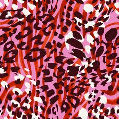 an animal print pattern in pink and red