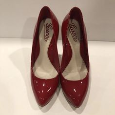 Gucci Classic Pumps High Heels Patent Leather Dark Red 5.5 B | eBay Graduation Fits, Hoco Inspo, Cherry Cola, Red High Heels, Red Pumps, Office Siren, Classic Pumps, Red High, Red Heels