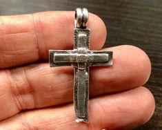 I completely hand craft these Rugged Crosses one at a time, and each is uniquely different from every other. I have several listed here on Etsy, and the one shown in each listing is the exact one you'll receive. You can type Beauford Cross in the Etsy search bar to see them all on one screen. I make each cross out of a double thickness of 20 gauge sterling silver with a good, thick loop, so they'll stand up to a lifetime of service and wear. I really appreciate you taking a look, and hope you'll Eureka Springs Arkansas, Rugged Cross, Silver And Gold Jewelry, Lightning Ridge Black Opal, Rustic Cross, Old Rugged Cross, Black Opal Ring, Eureka Springs, Small Studio