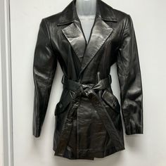 New With Tags. Retails For $375.00. Measurements Are In The Pictures. Black Leather Jacket With Belt Loops For Fall, Luxury Fitted Outerwear With Belt Loops, Chic Black Biker Jacket With Belt Loops, Business Leather Jacket With Belt, Luxury Belted Biker Jacket For Fall, Leather Jacket With Belt Loops For Work, Fitted Leather Jacket With Belt Loops For Work, Black Biker Outerwear With Belt, Formal Leather Jacket With Belt Loops