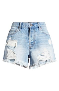 Savaged but still stylish, these nonstretch denim shorts are cut in a roomy silhouette and take the concept of cutoffs to next-level swagger. Style Name:Hidden Jeans Destroyed Nonstretch Denim Cutoff Shorts. Style Number: 6234396. Distressed Cutoff Jean Shorts, Hidden Jeans, Jeans Destroyed, Cutoff Shorts, Shorts Style, Denim Cutoff Shorts, Denim Cutoffs, Destroyed Jeans, Cut Off Shorts