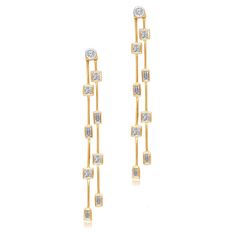 Earrings – KALLATI Luxury Fine Jewelry Diamond Cut Linear Earrings, Trademark Design, White Diamond Earrings, Diamond Birthstone, Diamond Collection, Lovely Jewellery, Baguette Diamond, White Diamonds, Princess Cut