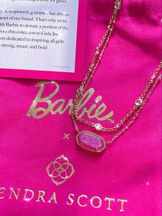 Barbie Kendra Scott, Kendra Scott Barbie, Barbie Jewerly, Barbie Merch, Preppy Barbie, Barbie Necklace, Preppy Accessories, Preppy Inspiration