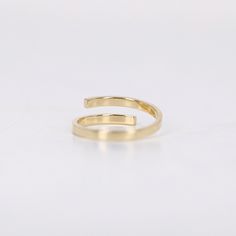 Name Ring, Initial Ring, Personalized Ring, Bypass Ring, Flat Twist Ring Band, Personalized Engraving Flat Ring, Wedding Ring, 14k Gold Ring ≫ Product Details ◈ Handmade / Handcrafted Fine Jewelry ◈ Ring Width: 2.40mm ◈ Thickness: 1.3 mm ◈ Metal: Solid 14K Gold ◈ Gold Color: White gold, Rose gold, Yellow gold ≫ Please read our FAQ below for more detail. Stackable Open Rings With Simple Design For Anniversary, Simple Design Stackable Open Rings For Anniversary, Adjustable Initial Ring With Polished Finish For Wedding, Adjustable Yellow Gold Initial Ring, Gold Jewelry For Promise With Simple Design, Adjustable 14k Gold Diamond Ring With Open Shape, Minimalist Open Band Ring With Prong Setting, Adjustable 14k Gold Open Diamond Ring, Gold Jewelry With Simple Design For Promise