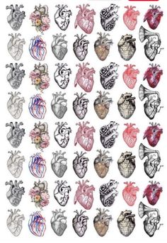 an image of many different heart shapes