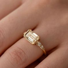 Half Bezel Ring, Half Bezel Engagement Ring, Bezel Set Wedding Ring, Deco Rings, Half Bezel, Emerald Cut Diamond Ring, Bezel Engagement Ring, Modern Jewellery, Future Engagement Rings