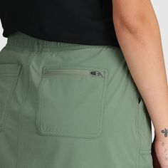 The Ferrosi Skort is constructed using iconic Ferrosi fabric, delivering breathable, stretchy, abrasion, and weather-resistant comfort for hiking, biking, or any sunny day activity. The Ferrosi Skort utilizes iconic Ferrosi fabric that offers the comfort and coverage of a skirt and the functionality of a short for warm days spent outside. The versatile Ferrosi fabric is built from recycled materials. It delivers stretchy, abrasion-resistant performance with a movement-mirroring stretch that allo Outdoor Research, A Skirt, Range Of Motion, Sunny Day, Bouldering, Upf 50, Recycled Materials, Sunny Days, Weather Resistant