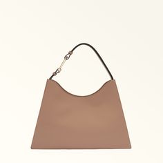 Furla US Chic Textured Leather Hobo Bag, Chic Structured Leather Hobo Bag, Modern Hobo Shoulder Bag With Gold-tone Hardware, Modern Office Hobo Bag With Gold-tone Hardware, Elegant Textured Leather Hobo Bag With Top Handle, Structured Hobo Bag For Daily Use, Modern Textured Leather Hobo Bag For Shopping, Modern Textured Leather Hobo Bag For Office, Designer Structured Shoulder Bag In Soft Leather