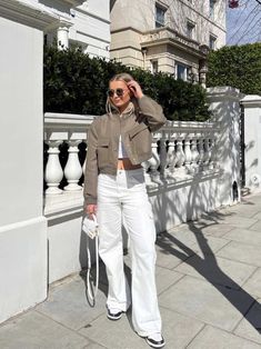 Chic Cargo Pants Outfit Ideas That Prove You Need A Pair in 2024 Stylish Cargo Pants, Cream Cargo Pants Outfit, Cargo Dress Pants