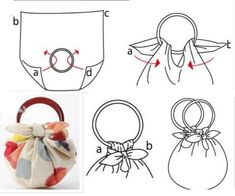 instructions to make an origami purse