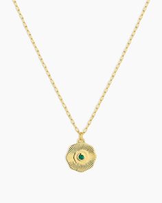 Our Birthstone Coin Necklace is the perfect way to add personal meaning to your necklace layer. Crafted with colorful stones and a gold-plated finish, you can choose your birthstone or favorite color for a unique and stylish look. A great gift for yourself or someone special. Birthstone Coin Necklace in Gold/Green Agate - May, Women's by gorjana Gold-plated Birthstone Necklace With Gemstones, Gold Gemstone Necklace For May Birthstone, Adjustable Gold-plated Gemstone Necklace, Gold Plated Tarnish Resistant Necklace With May Birthstone, Gold Plated Tarnish Resistant Necklace For May Birthstone, Gold Plated Tarnish-resistant Necklace For May Birthstone, Spiritual 14k Gold Emerald Necklace, Adjustable Gold Birthstone Necklace With Gemstone, Gold Plated Necklaces For May Birthstone